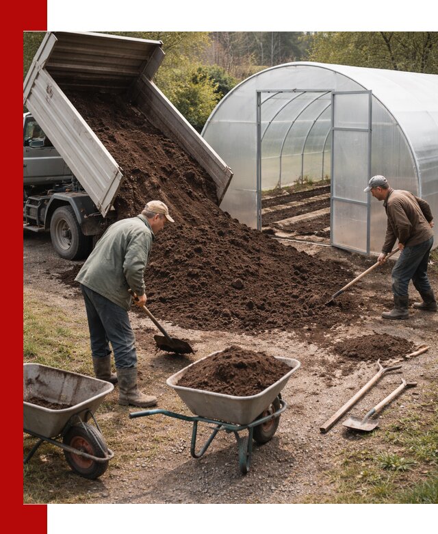 Грунт для теплицы с доставкой в Гатчине — плодородный субстрат под растения