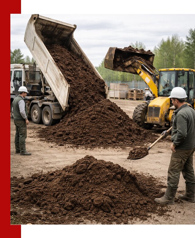 Доставка торфа оптом и в мешках в Гатчине