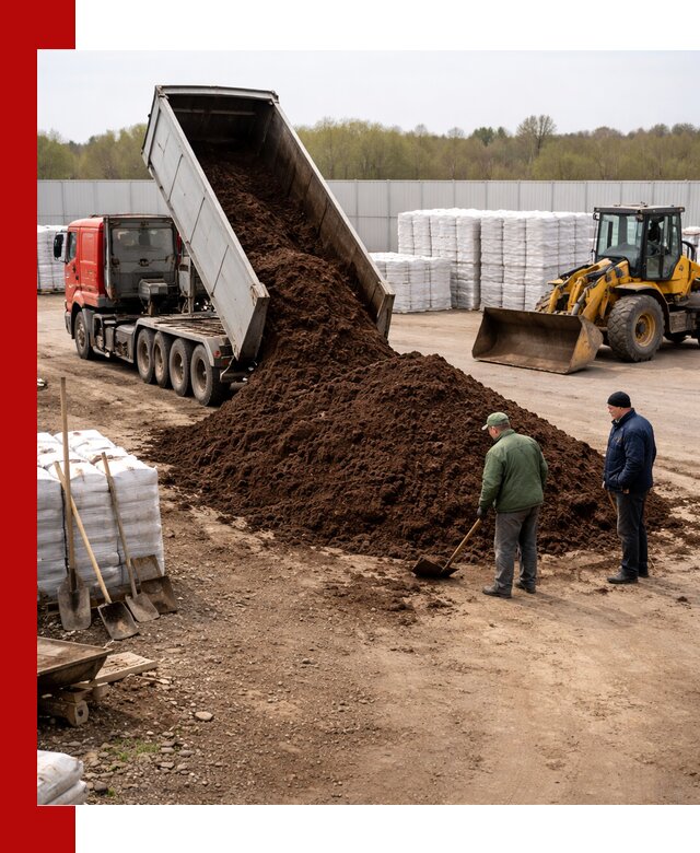 Доставка торфяных смесей оптом и в розницу в Гатчине