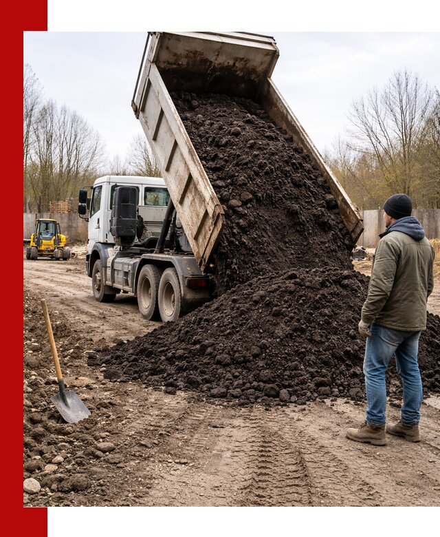 Доставка чернозема навалом в Гатчине быстро и выгодно