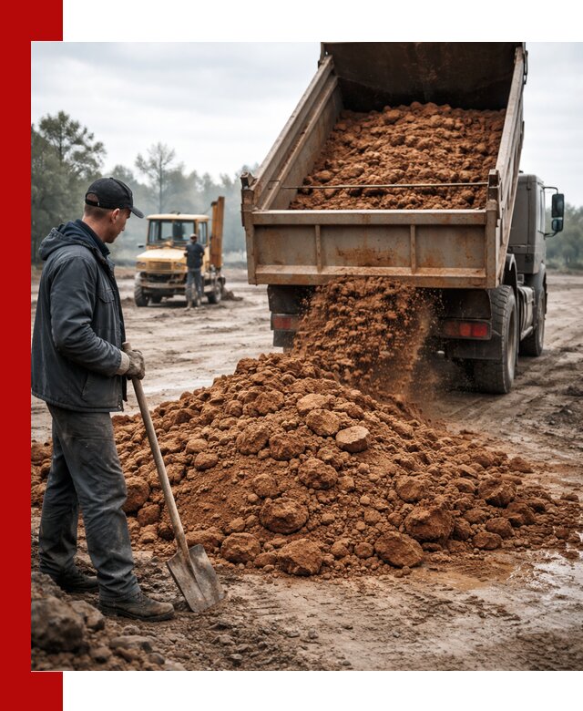 Глина для засыпки в Гатчине с доставкой самосвалами
