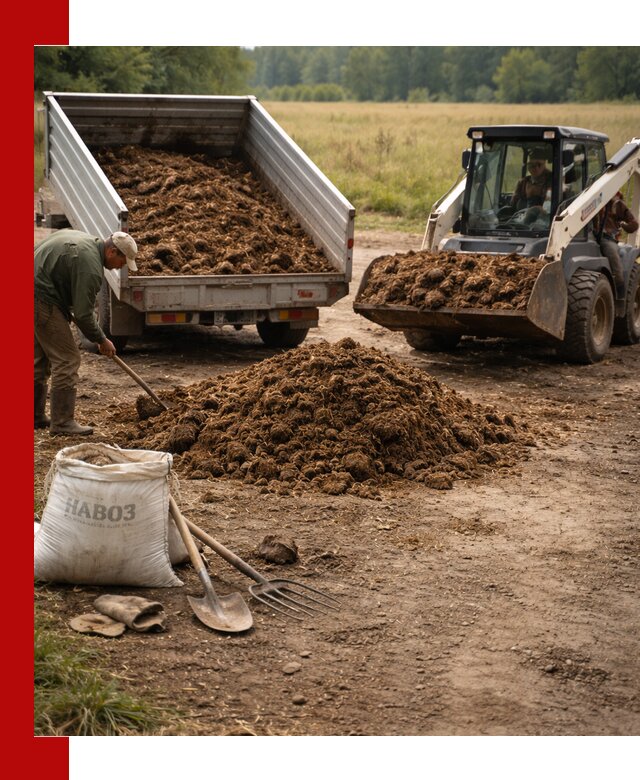 Доставка конского навоза в Гатчине с разгрузкой и доставкой на объект