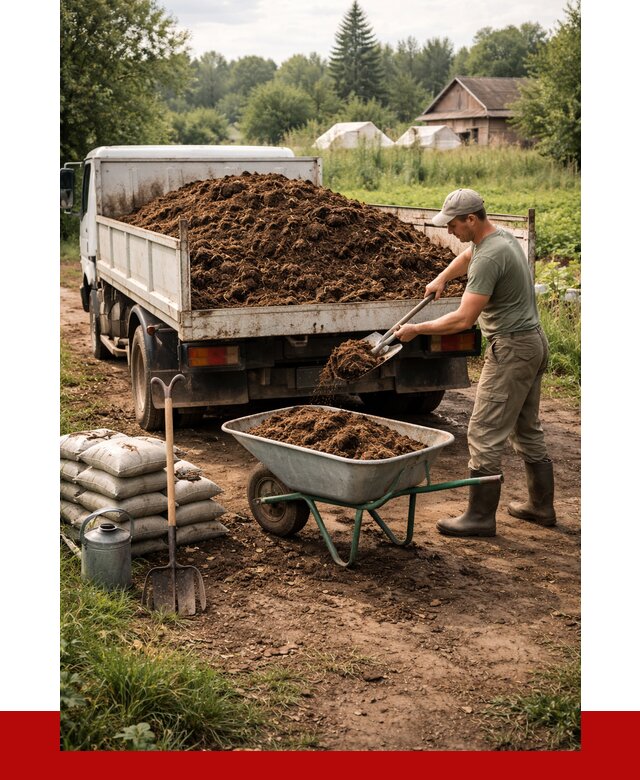 Купить коровий навоз с доставкой в Гатчине от 1850 р. | ПРОНЕРУДГтч