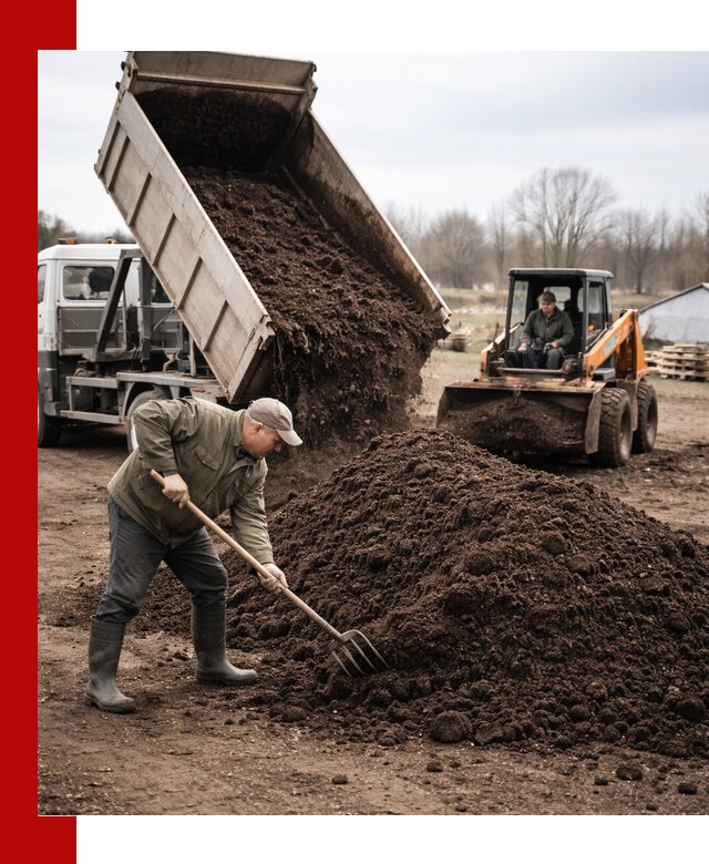 Доставка и продажа перегноя в Гатчине быстро и дешево