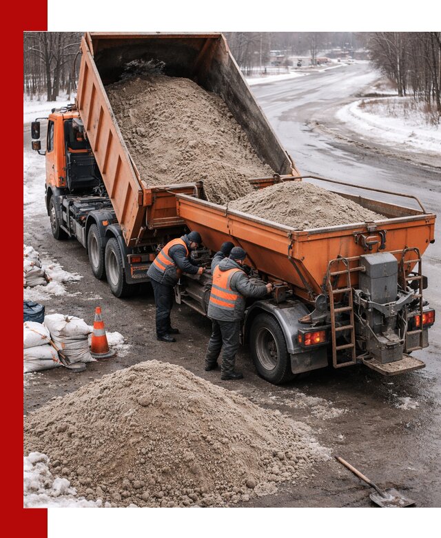 Поставка и вывоз пескосоля в Гатчине оптом и в розницу