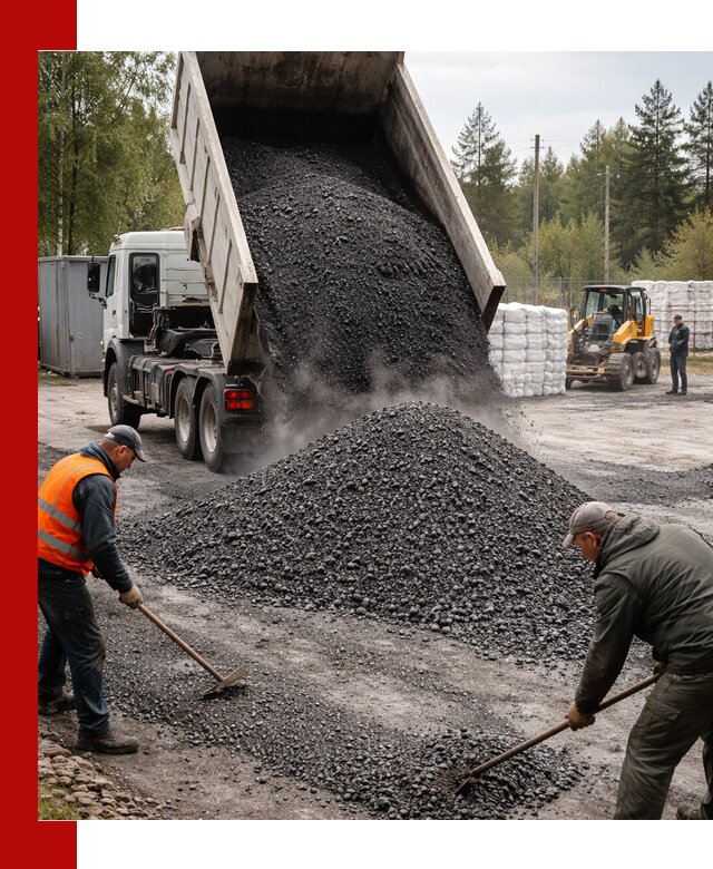 Доставка и продажа асфальтного гранулята в Гатчине