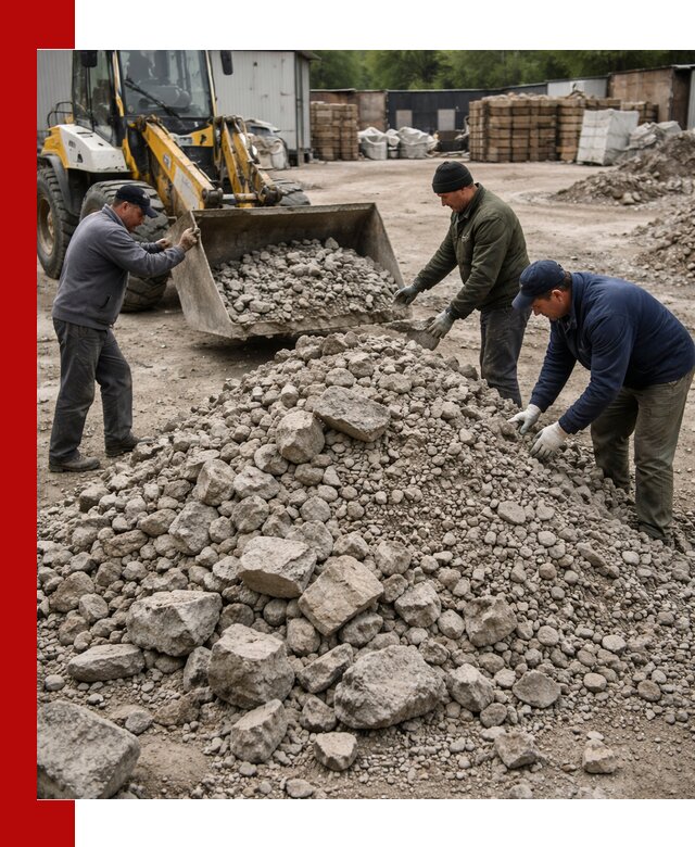 Демонтаж и вывоз бой бетона в Гатчине