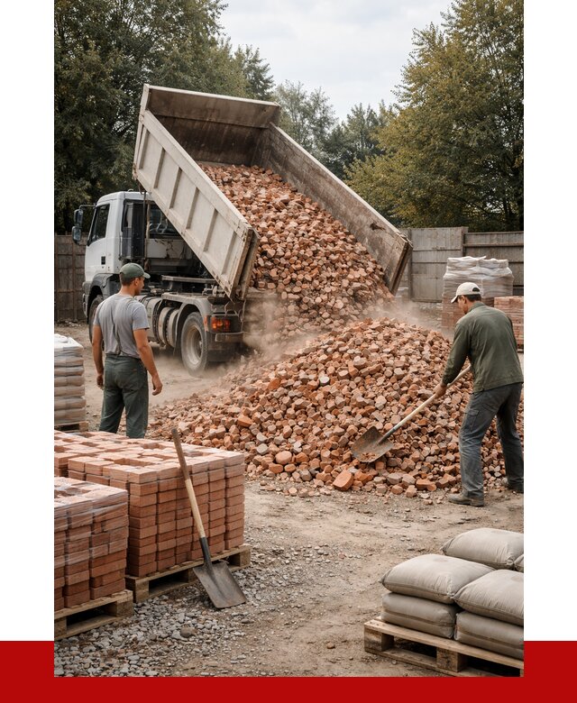 Бой кирпича в Гатчине с доставкой от 4316 руб/куб | ПРОНЕРУДГтч