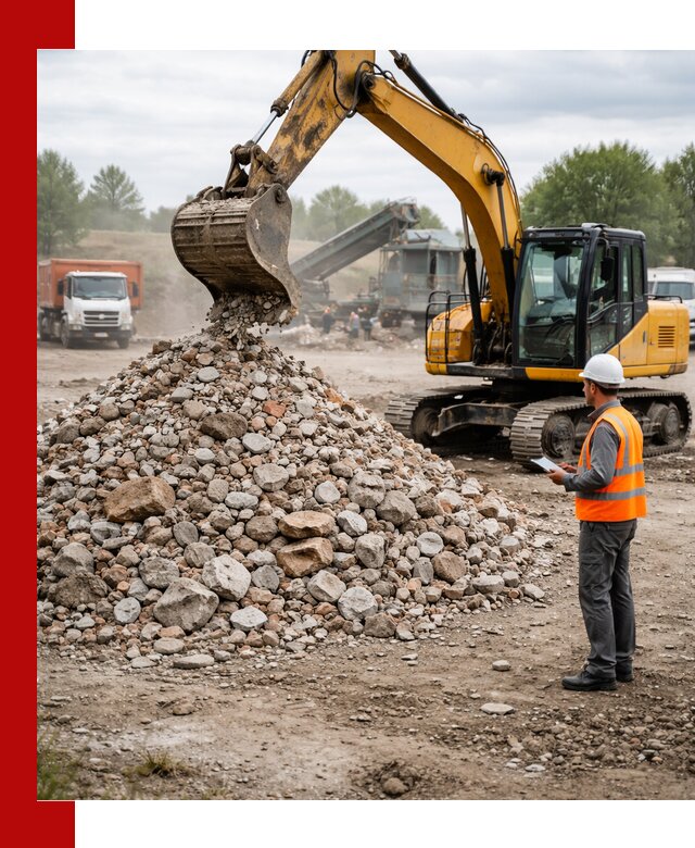 Доставка и вывоз строительного боя в Гатчине