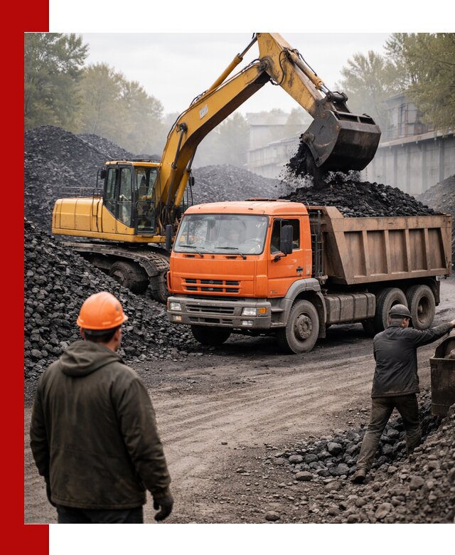 Доставка угля автотранспортом в Гатчине быстро и выгодно