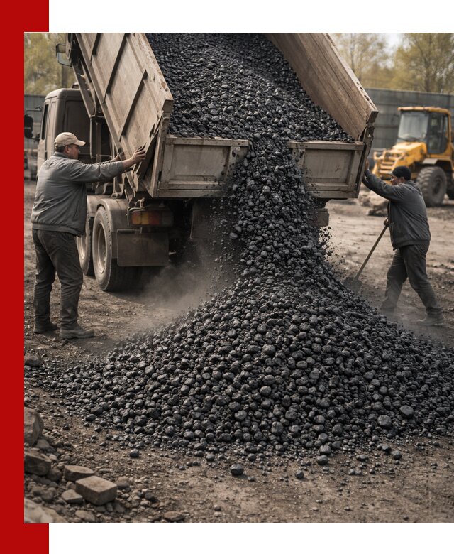 Доставка угля семечка самосвалами в Гатчине