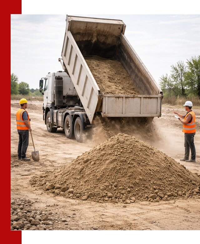 Доставка самосвалом 15 кубов в Гатчине за город и по городу