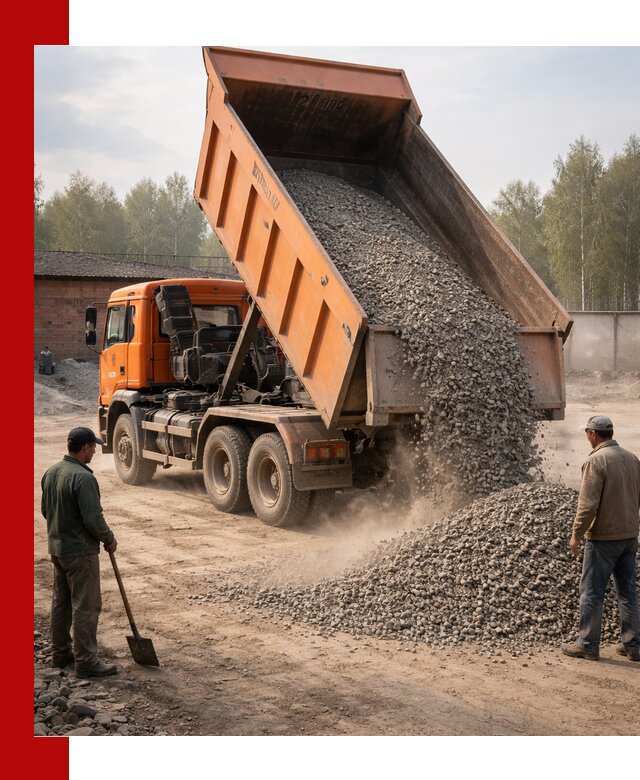 Доставка самосвалом 20 м3 в Гатчине быстро и надежно