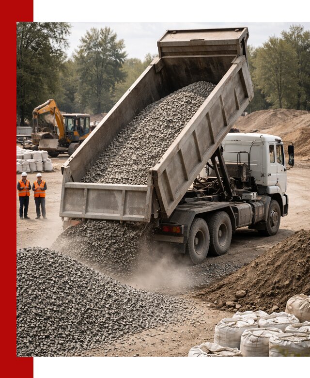 Аренда самосвала в Гатчине для доставки сыпучих и нерудных материалов