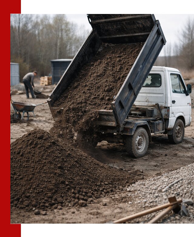 Аренда минисамосвала в Гатчине для доставки сыпучих материалов