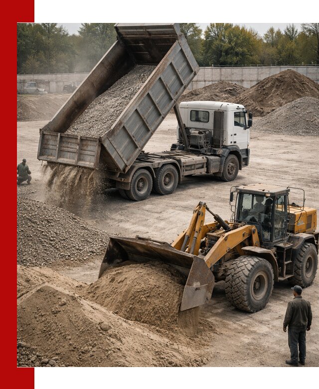 Перевозка сыпучих грузов самосвалами и бортовыми в Гатчине