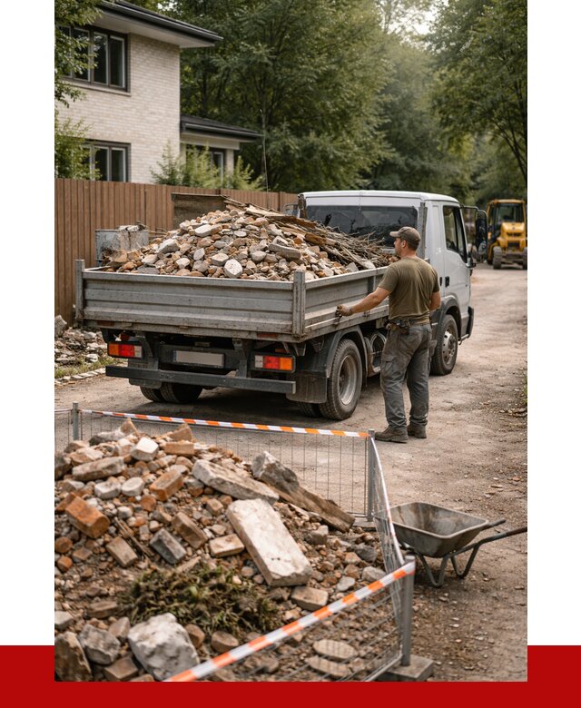 Вывоз строительного мусора с погрузкой в Гатчине от 7707 р | ПРОНЕРУДГтч