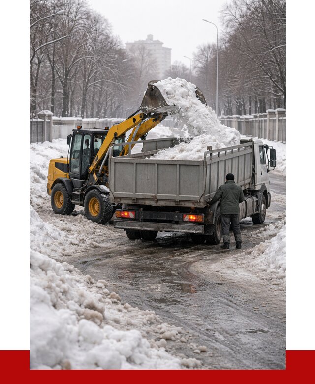 Вывоз снега с погрузкой в Гатчине от 3597 р. ПРОНЕРУДГтч