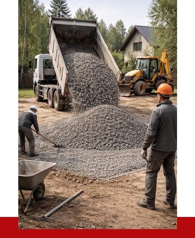 Отсыпка участка щебнем в Гатчине от 6679 р. ПРОНЕРУДГтч