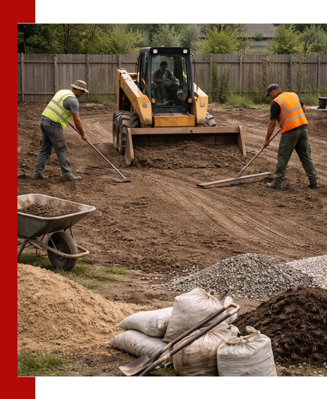Выравнивание участка под строительство и благоустройство в Гатчине