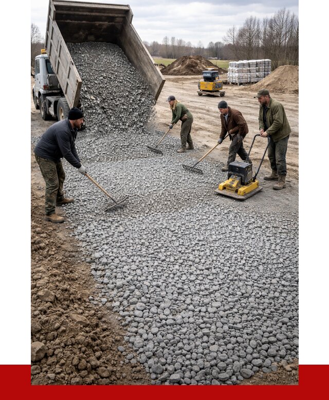 Устройство щебеночной подушки в Гатчине от 4624 р. ПРОНЕРУДГтч